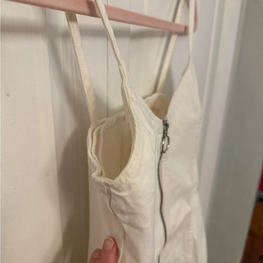 Topshop Ivory Zip-Front Dress 4 - Picture 8 of 11